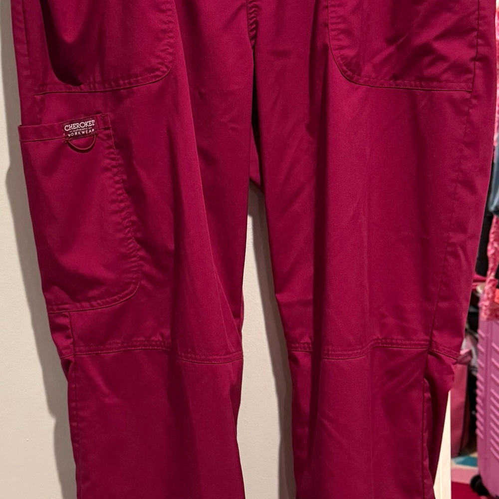 Cherokee Workwear Red Scrub Pants